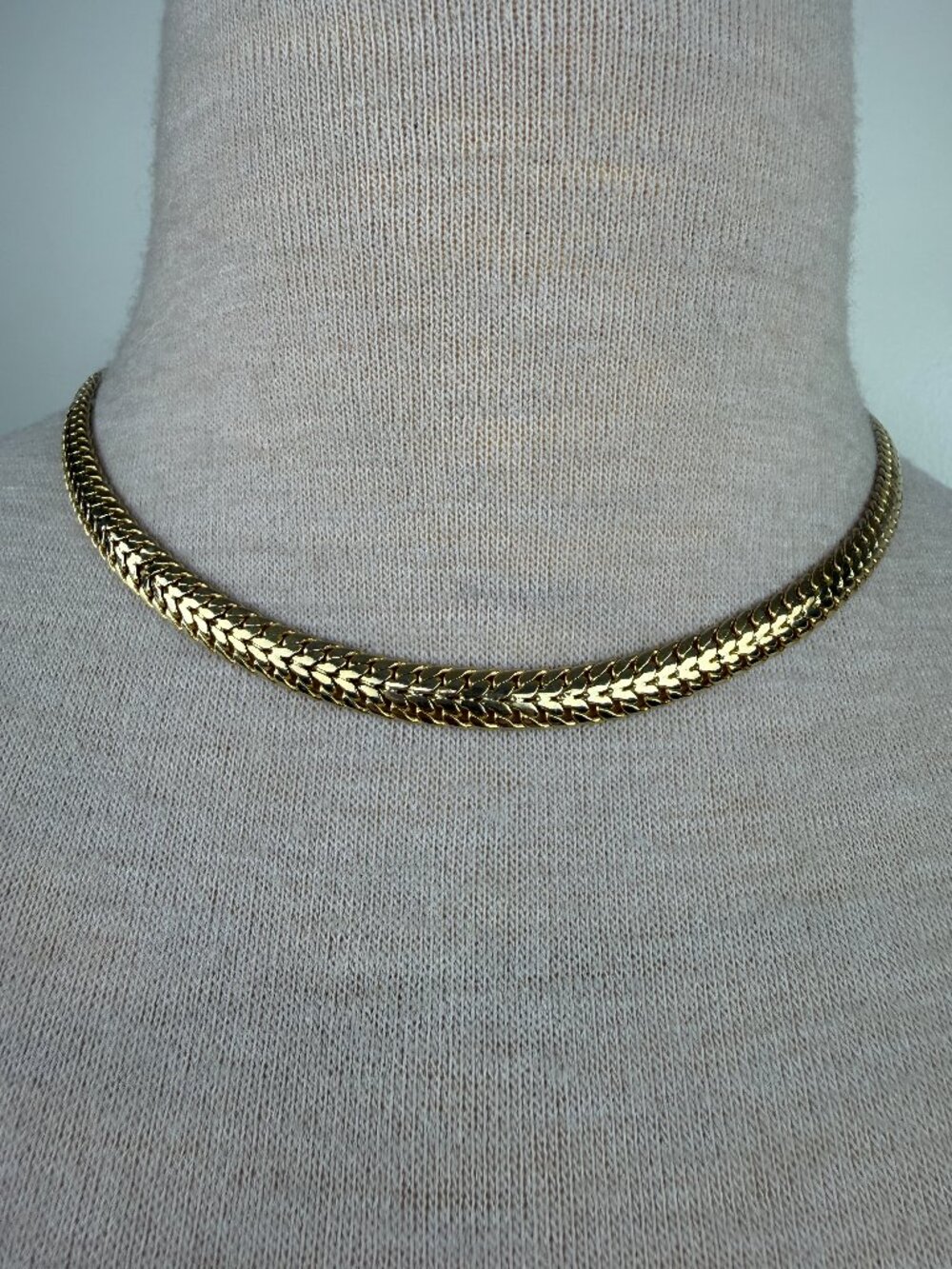 Claire's Gold Tone Link Choker Necklace 17.5"